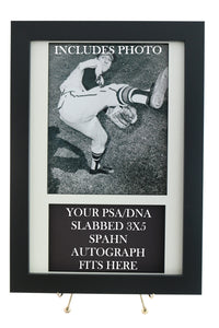 Framed Display for your WARREN SPAHN PSA 3x5 Autograph (INCLUDES PHOTO) - Graded And Framed