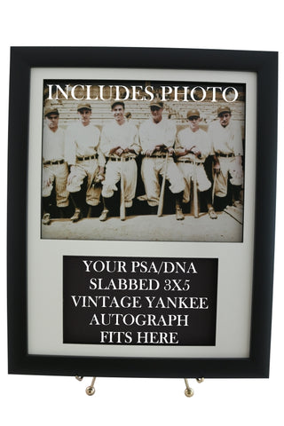 Framed Display for your N.Y. YANKEES PSA 3x5 Autograph (INCLUDES PHOTO) - Graded And Framed