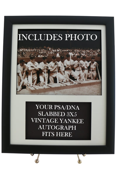 Framed Display for your NY YANKEES PSA 3x5 Autograph (INCLUDES PHOTO) - Graded And Framed