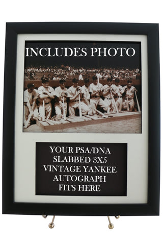 Framed Display for your NY YANKEES PSA 3x5 Autograph (INCLUDES PHOTO) - Graded And Framed