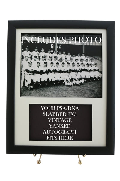 Framed Display for your N.Y. YANKEES PSA 3x5 Autograph (INCLUDES PHOTO) - Graded And Framed