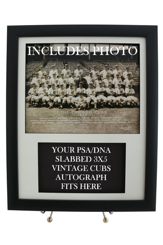 Framed Display for your vintage CHICAGO CUBS PSA 3x5 Autograph (INCLUDES PHOTO) - Graded And Framed