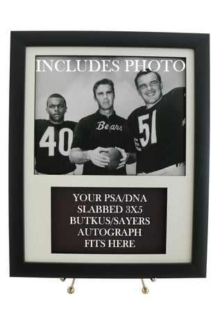 Framed Display for your BUTKUS/SAYERS PSA 3x5 Autograph (INCLUDES PHOTO) - Graded And Framed