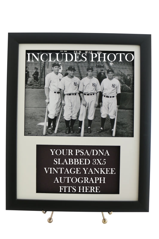 Framed Display for your VINTAGE YANKEE PSA 3x5 Autograph (INCLUDES PHOTO) - Graded And Framed