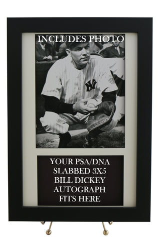 Framed Display for your DICKEY PSA 3x5 Autograph (INCLUDES PHOTO) - Graded And Framed