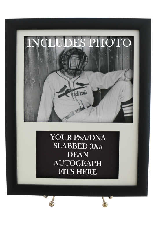 Framed Display for your DEAN PSA 3x5 Autograph (INCLUDES PHOTO) - Graded And Framed