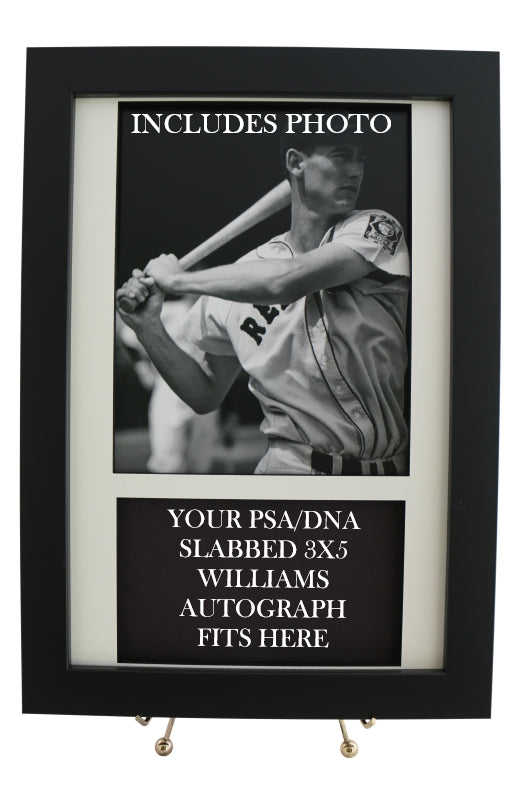 Framed Display for your TED WILLIAMS PSA 3x5 Autograph (INCLUDES PHOTO) - Graded And Framed