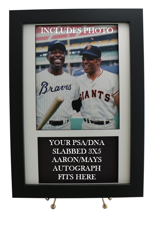 Framed Display for your HANK AARON PSA/DNA 3x5 Autograph (INCLUDES PHOTO) - Graded And Framed
