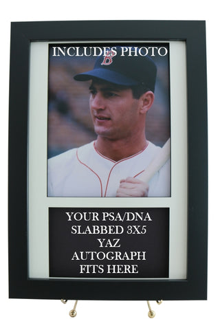 Framed Display for your YAZ PSA/DNA 3x5 Autograph (INCLUDES PHOTO) - Graded And Framed