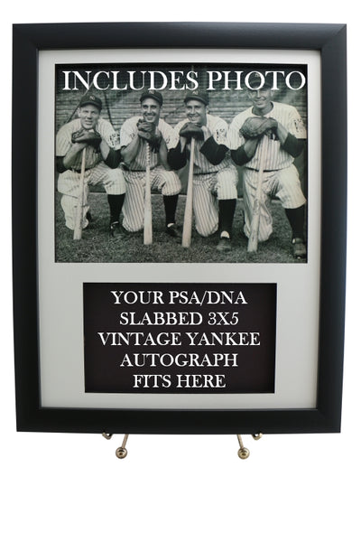 Framed Display for your N.Y. Yankees PSA/DNA 3x5 Autograph (INCLUDES PHOTO) - Graded And Framed