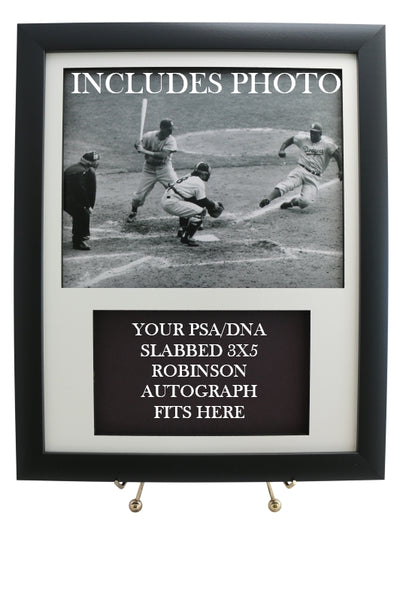 Framed Display for your JACKIE ROBINSON PSA/DNA 3x5 Autograph (INCLUDES PHOTO) - Graded And Framed