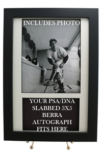 Framed Display for your YOGI BERRA PSA 3x5 Autograph (INCLUDES PHOTO) - Graded And Framed