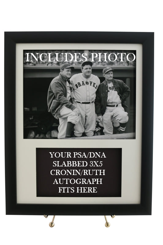 Framed Display for your Joe Cronin PSA/DNA 3x5 Autograph (INCLUDES PHOTO) - Graded And Framed