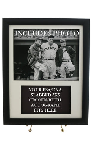 Framed Display for your Joe Cronin PSA/DNA 3x5 Autograph (INCLUDES PHOTO) - Graded And Framed