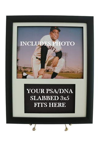 Framed Display for your MAYS PSA/DNA 3x5 Autograph (INCLUDES PHOTO) - Graded And Framed