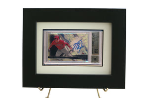 Sports Card Frame for a BGS (Beckett) Graded Horizontal Card (White Design) - Graded And Framed