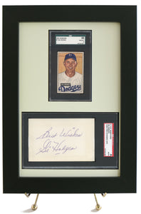 Framed Display for an SGC Card w/ 3x5 SGC/JSA Autograph Opening - Graded And Framed