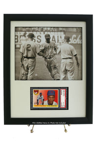 Sports Card Frame for a PSA Graded Horizontal Card with an 8 x 10 Horizontal Photo Opening - Graded And Framed