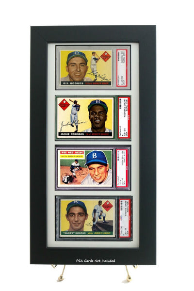 PSA Graded Sports Card Frame with (4) Openings for PSA Horizontal Cards - Graded And Framed