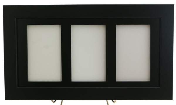 SGC 3-Graded Card Framed Display-New Black Design