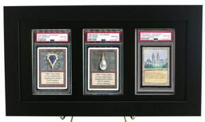 Framed Display for (3) PSA Magic The Gathering Cards - Graded And Framed