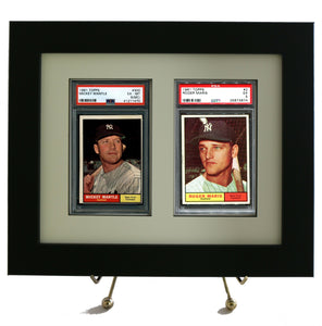 Framed Display for (2) PSA Graded Vertical Cards (NEW 8x10-size) - Graded And Framed