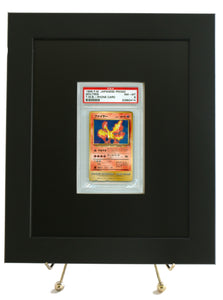 PSA Pokemon Card Framed Display (New-Larger 8 x 10 Black Design) - Graded And Framed