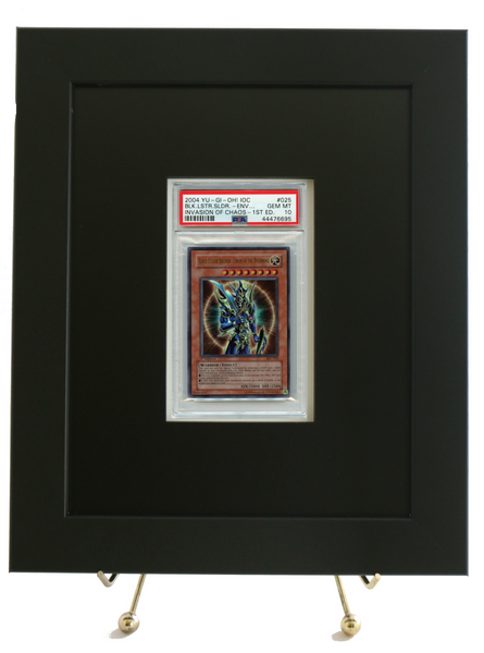 Framed Display for a PSA Graded Yugioh Card-New (Larger Size) - Graded And Framed