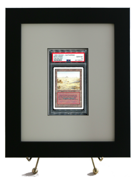 Framed Display for YOUR PSA Magic The Gathering Card-New White Design - Graded And Framed