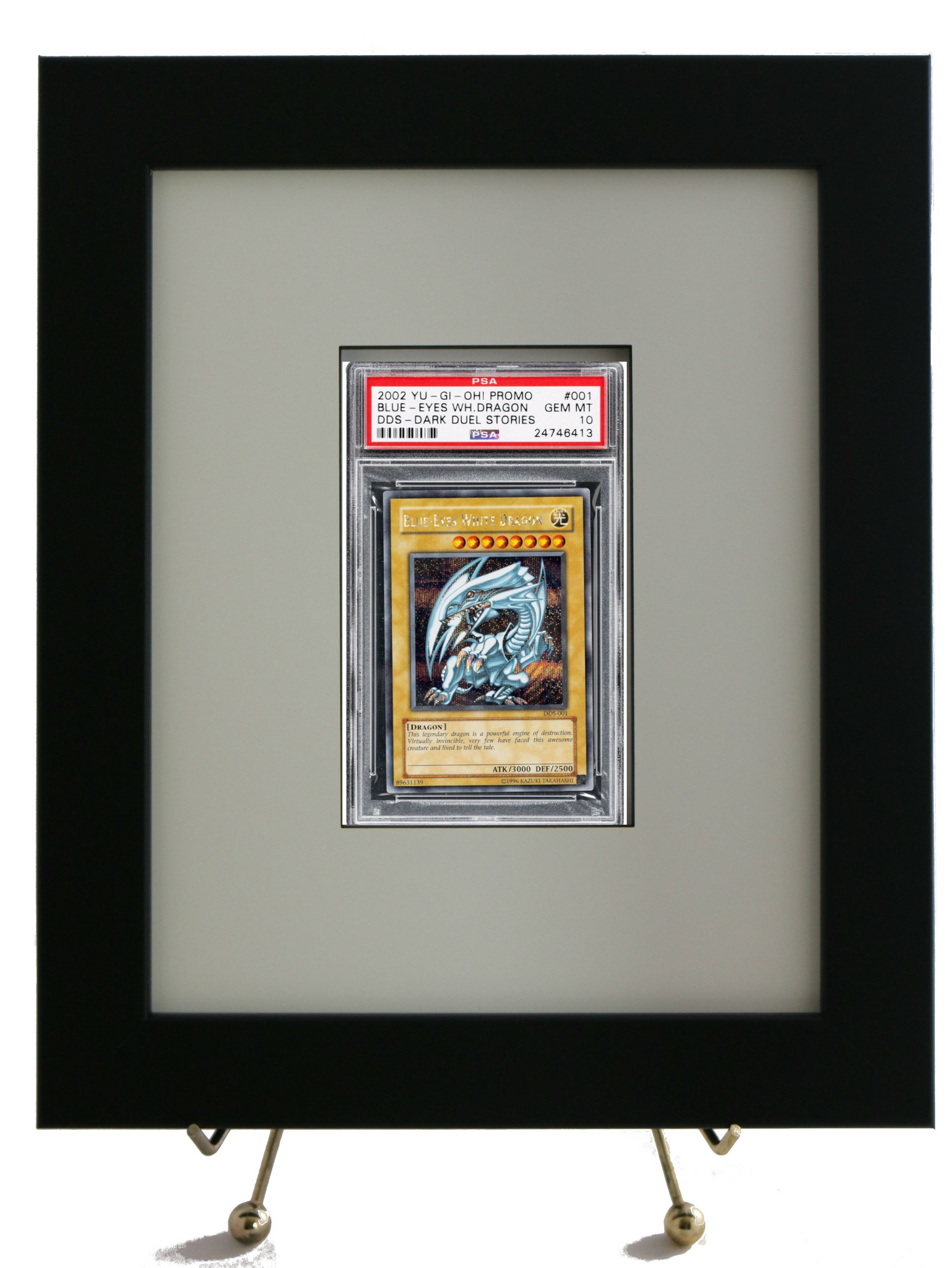 PSA Yu-Gi-Oh Card Framed Display-New Larger White Design - Graded And Framed
