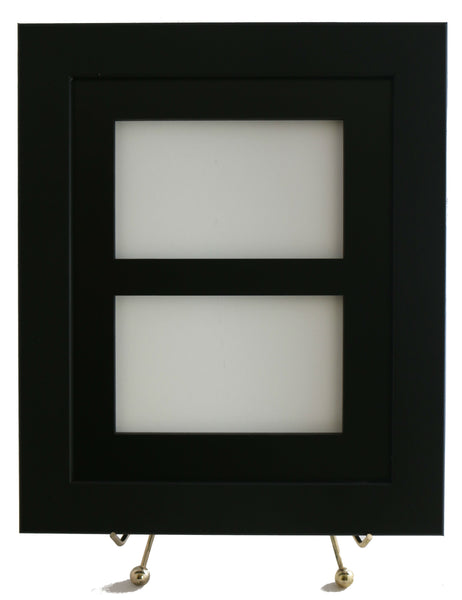 Framed Display for (2) PSA Graded Horizontal Cards (NEW-Black 8x10 size) - Graded And Framed