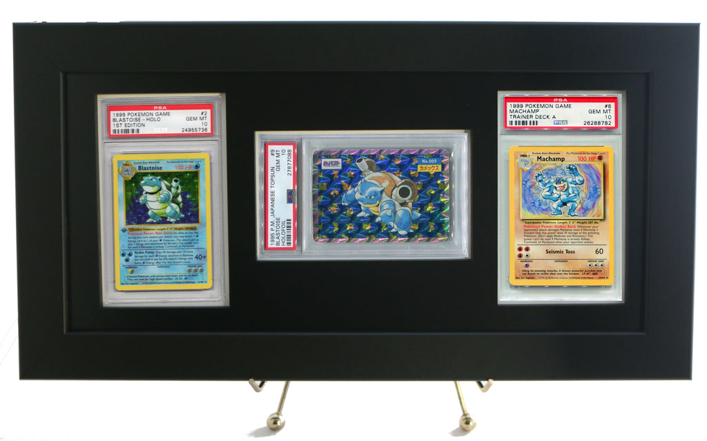 Pokemon Card Frame/Display for (2) Vertical & (1) Horizontal PSA Pokem Pokemon Card Frame/Display for (2) Vertical & (1) Horizontal PSA Pokem
