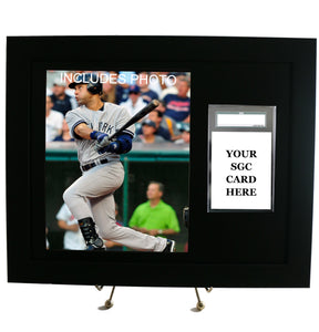Sports Card Frame for YOUR SGC Derek Jeter Graded Card (INCLUDES PHOTO) - Graded And Framed