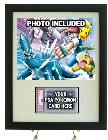 Pokemon Card Frame for YOUR PSA POKEMON Horizontal Card (INCLUDES 8 x 10 PRINT) - Graded And Framed