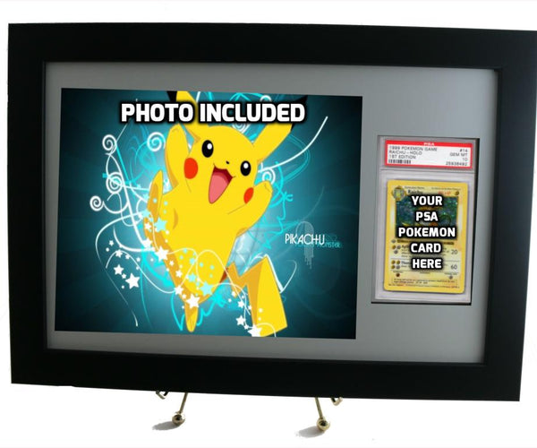 Pokemon Card Frame for YOUR PSA Pokemon Card (INCLUDES 8 x 10 PHOTO) - Graded And Framed