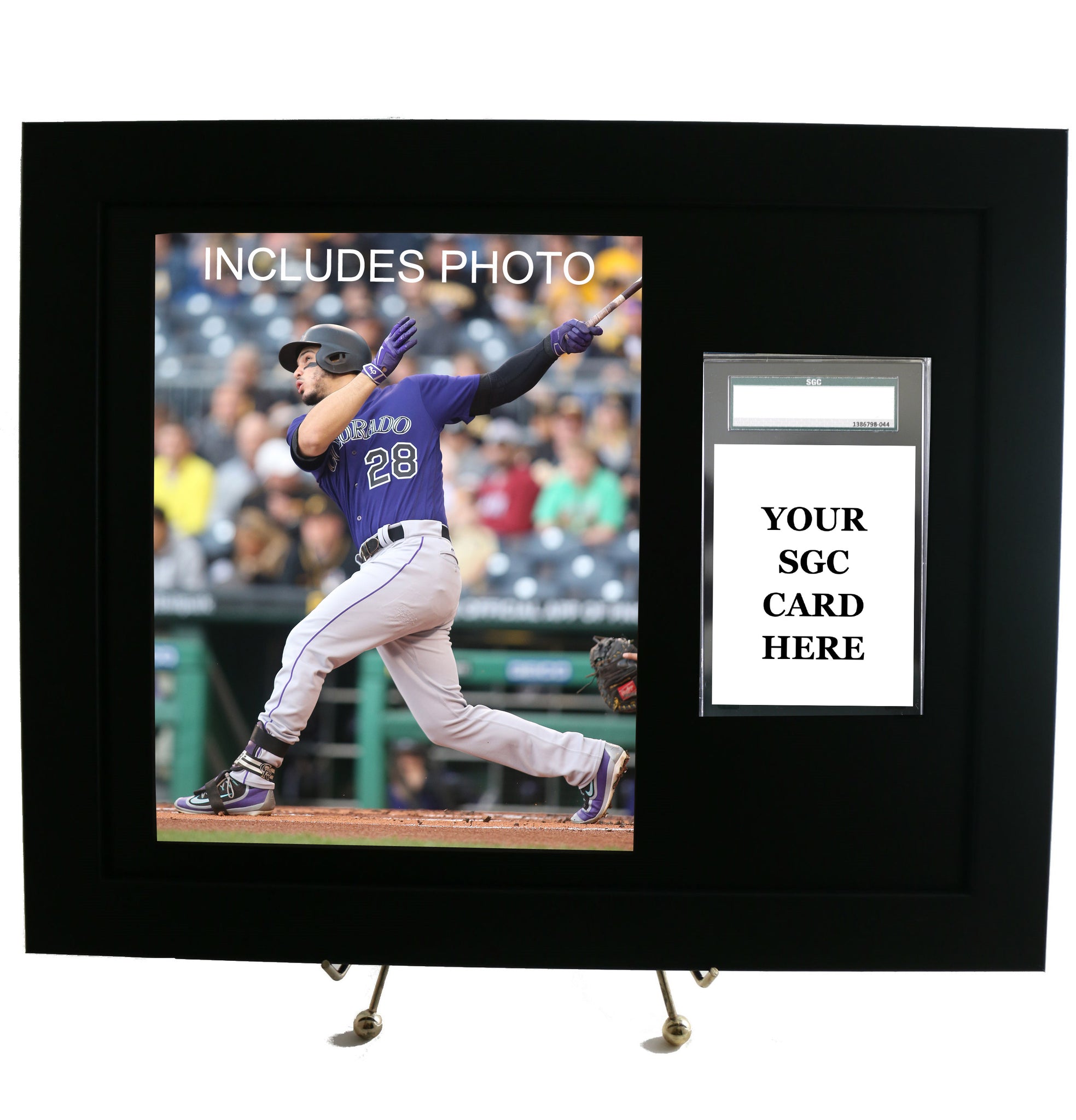 Sports Card Frame for YOUR SGC Graded Nolan Arenado Card (INCLUDES PHOTO) - Graded And Framed