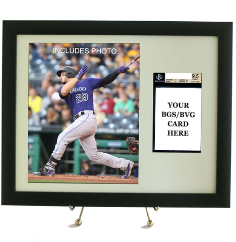 Sports Card Frame for YOUR BGS Graded Nolan Arenado Card (INCLUDES PHOTO) - Graded And Framed