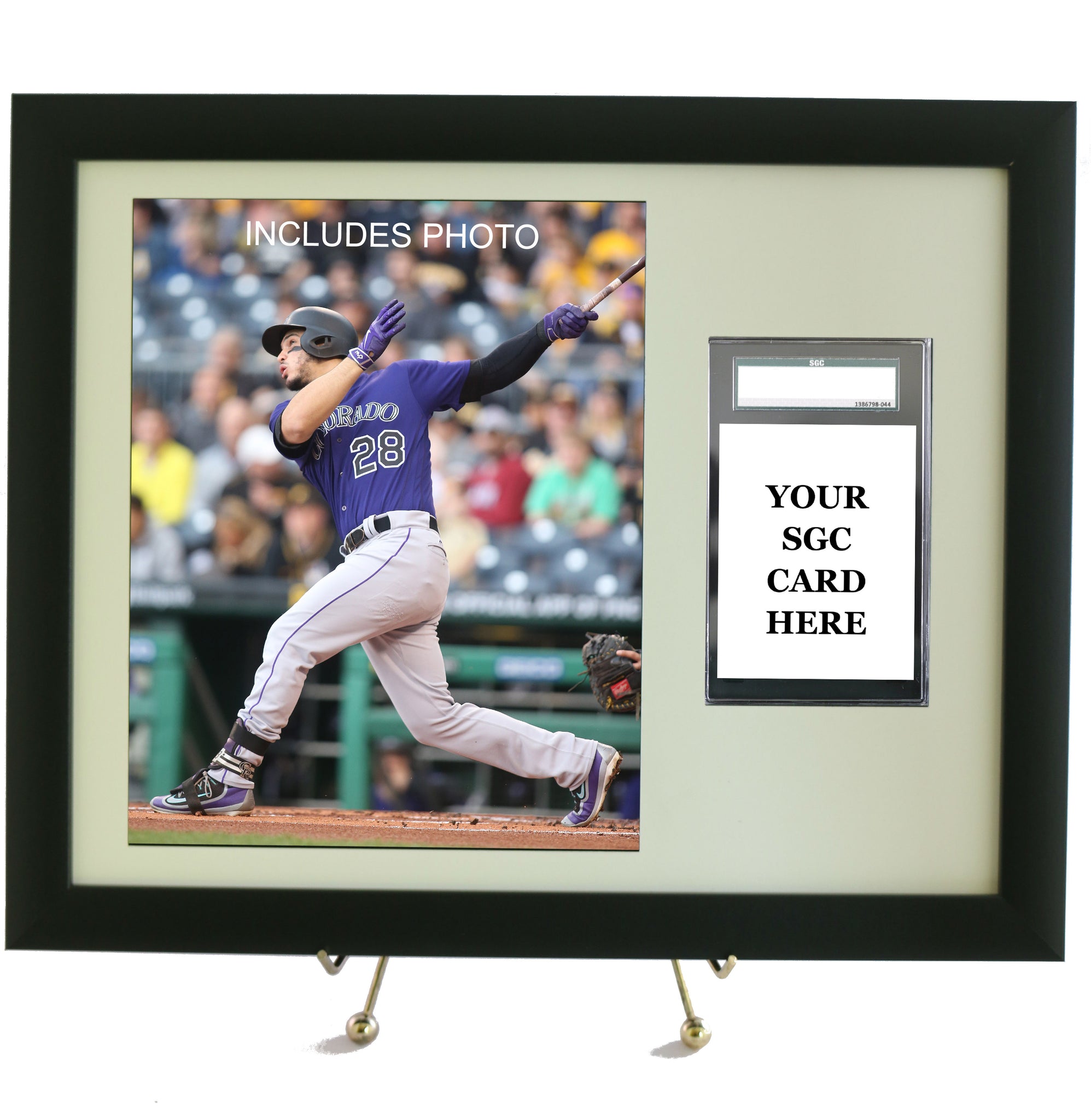 Sports Card Frame for YOUR SGC Graded Nolan Arenado Card (INCLUDES PHOTO) - Graded And Framed