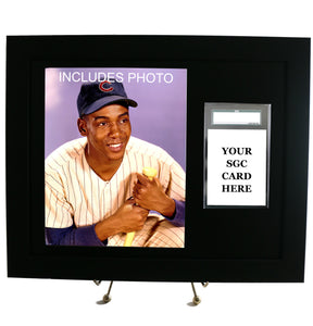 Sports Card Frame for YOUR SGC Graded Ernie Banks Card (INCLUDES PHOTO) - Graded And Framed