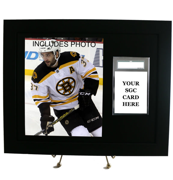 Sports Card Frame for YOUR SGC Patrice Bergeron Card (INCLUDES PHOTO) - Graded And Framed
