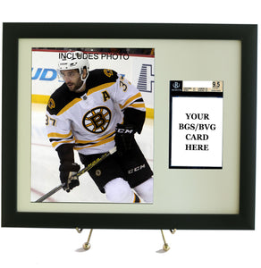 Sports Card Frame for YOUR BGS Patrice Bergeron Card (INCLUDES PHOTO) - Graded And Framed