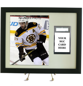 Sports Card Frame for YOUR SGC Patrice Bergeron Card (INCLUDES PHOTO) - Graded And Framed