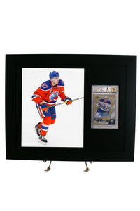BGS Sports Card Frame with an 8 x 10 Photo Opening - Graded And Framed