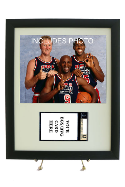 Sports Card Frame for YOUR BGS (Beckett) Magic Johnson Card (INCLUDES PHOTO) - Graded And Framed