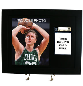 Sports Card Frame for YOUR BGS (Beckett) Graded Larry Bird Card (INCLUDES PHOTO) - Graded And Framed