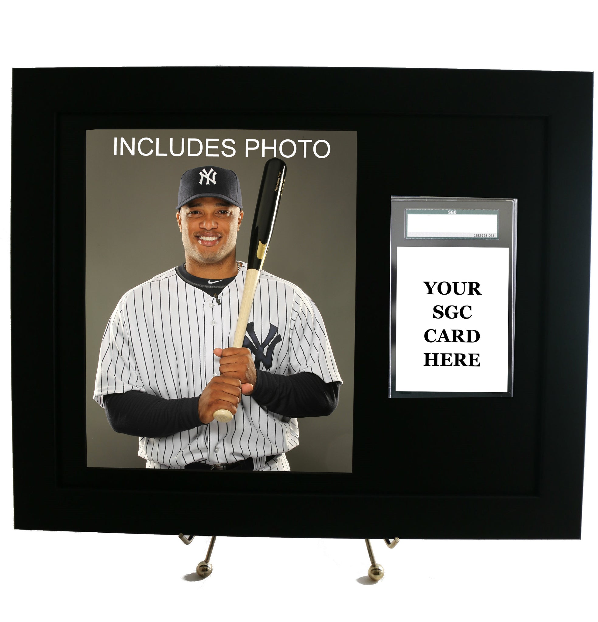 Sports Card Frame for YOUR SGC Graded Robinson Cano Card (INCLUDES PHOTO) - Graded And Framed