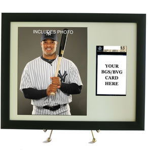 Sports Card Frame for YOUR BGS Graded Robinson Cano Card (INCLUDES PHOTO) - Graded And Framed