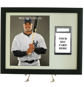 Sports Card Frame for YOUR SGC Graded Robinson Cano Card (INCLUDES PHOTO) - Graded And Framed