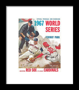 Matted & Framed 1967 World Series Program Cover Print