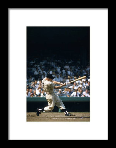 Matted & Framed Mickey Mantle Print